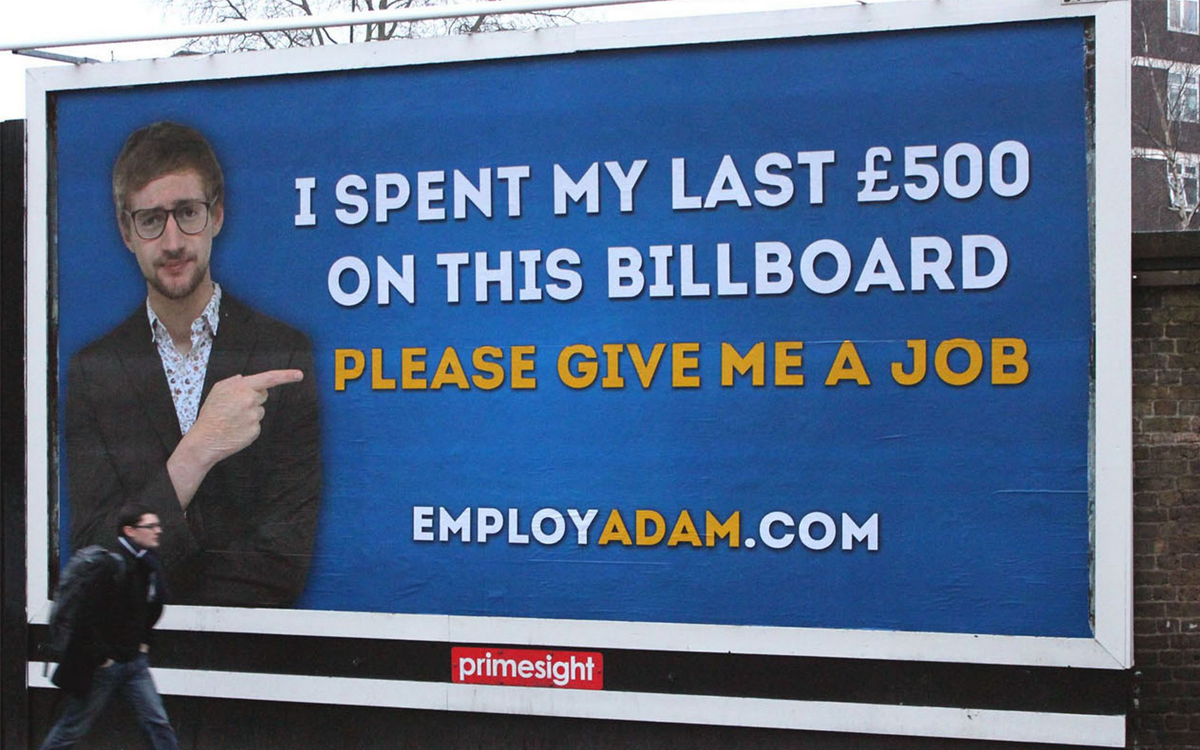 Employ Adam billboard